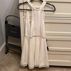 Lulu's White Lace Accent Dress